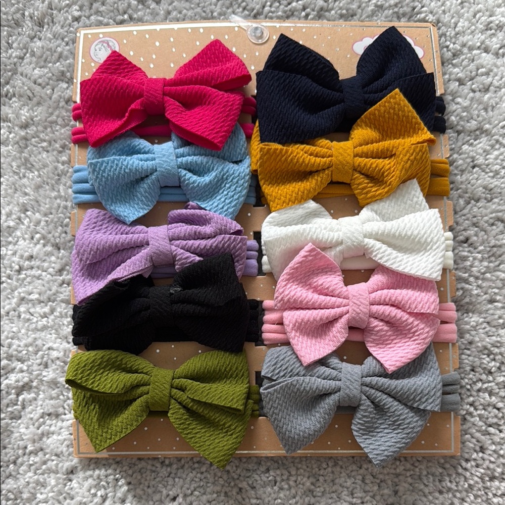 Colorful Bow Headband Set for Babies